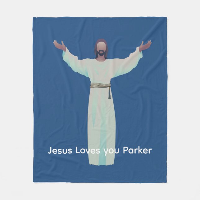 Manta Polar Lifesize personalizado Jesus Blanket - Personaliza (Anverso)