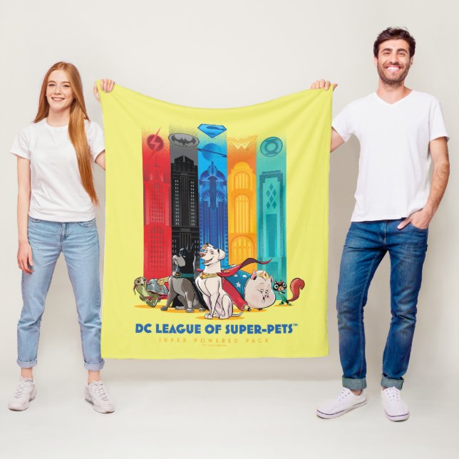 Manta Polar Liga DC de Super Mascotas Metropolis Towers (In situ)