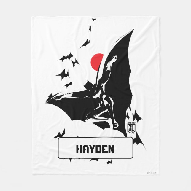 Manta Polar Liga de la Justicia | Batman en la nube de arte po (Anverso)