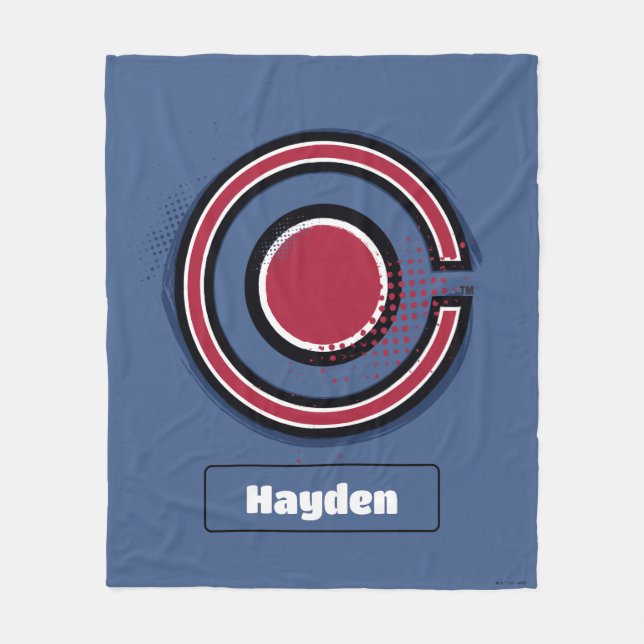 Manta Polar Liga de la Justicia | Símbolo de ciborro de brocha (Anverso)