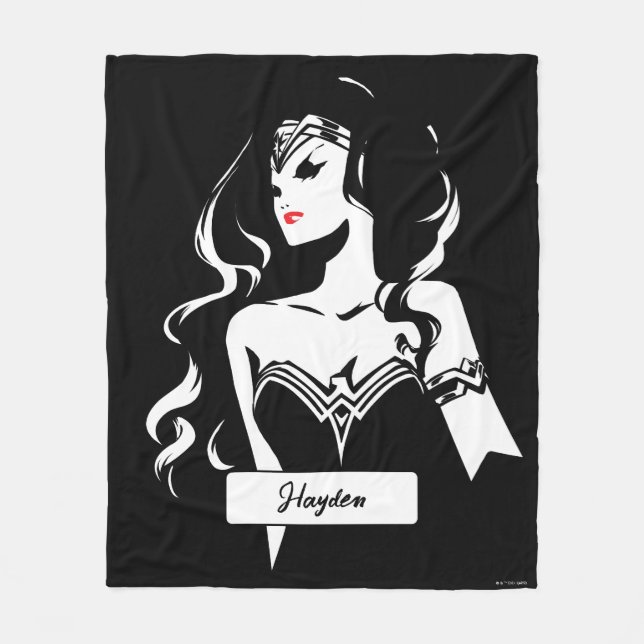 Manta Polar Liga de la Justicia | Wonwoman Noir Pop Art (Anverso)