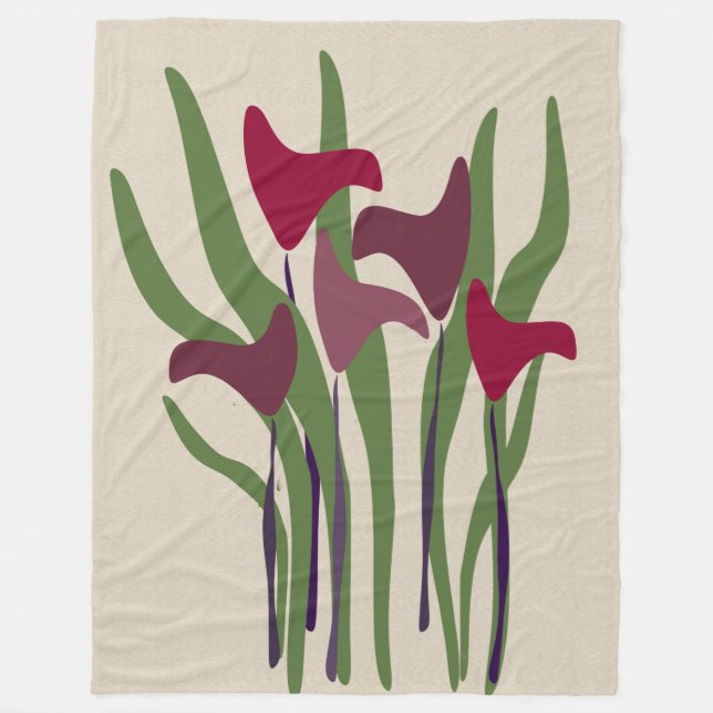 Manta Polar Ligera Ligera Aspecto Lilies Fleece Blanket (Anverso)