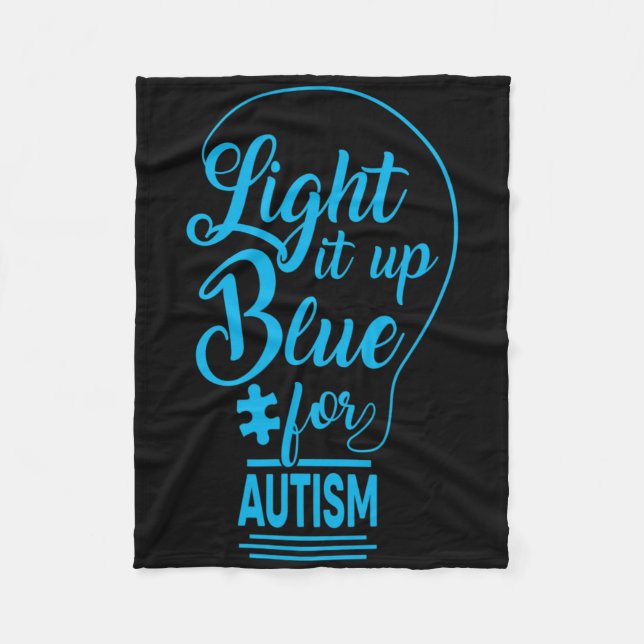 Manta Polar Light It Up Blue Autism Awareness Gits Autistic S (Anverso)