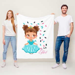 Manta Polar Li'L Princess LILIBET Turquoise Bonito Girly Gift