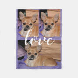 Manta Polar Lilac Chihuahua Fleece Blanket