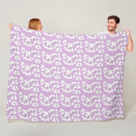Manta Polar Lilac Ginkgo Biloba Fleece Blanket