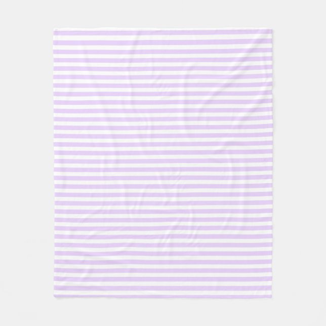 Manta Polar Lilac purple and white candy stripes (Anverso)