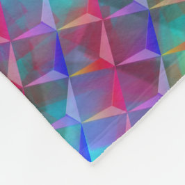 Manta Polar Lílago azulado manchado y triángulos 3D o rosa