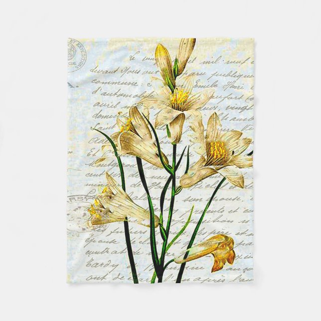 Manta Polar Lilies y texto (Anverso)