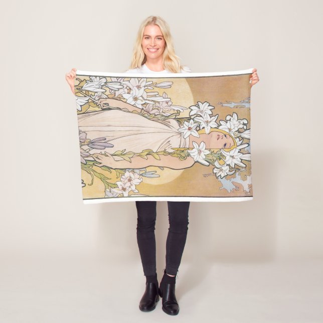 Manta Polar Lily (Cuatro Flores), Alphonse Mucha (In situ)