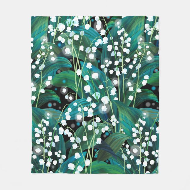 Manta Polar Lily of the valley. Seamless background pattern (Anverso)