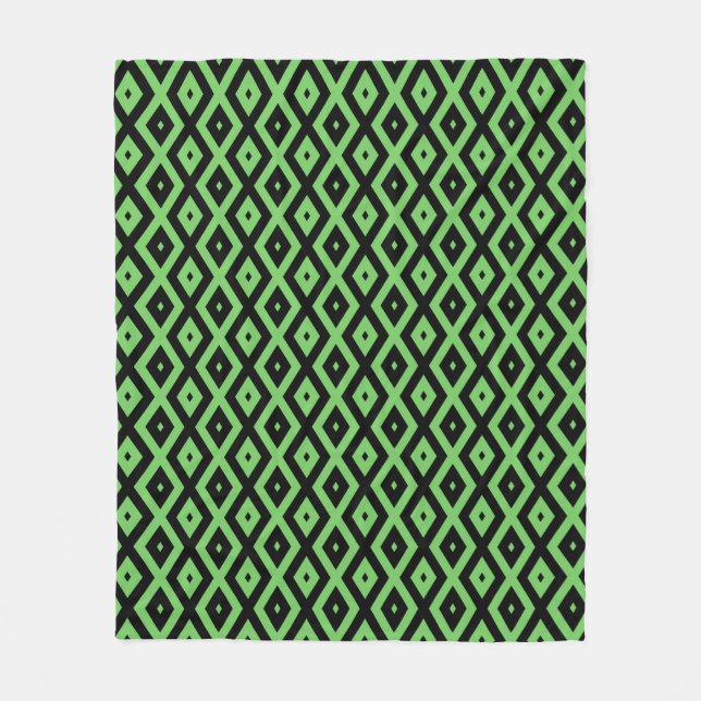 Manta Polar Lime green and black diamond pattern (Anverso)