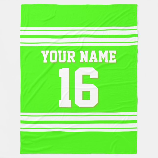 Manta Polar Lime Green White Sports Jersey (Anverso)