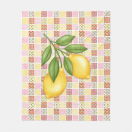 Manta Polar Limon Patchwork