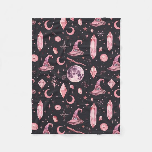 Manta Polar Linda Bruja Rosa (Anverso)