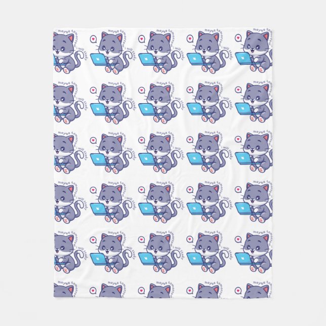 Manta Polar linda estudiante perezosa - tal vez mañana estudia (Anverso)