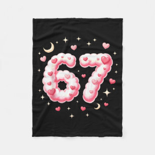 Manta Polar Lindo 67 Corazones Kawaii Día de San Valentín Humo