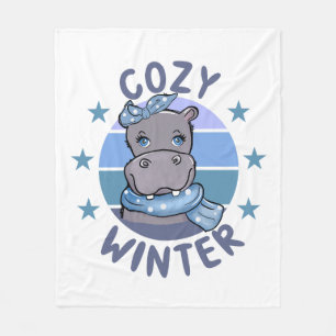 Manta Polar Lindo animal de invierno acogedor