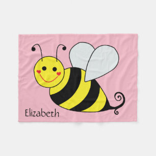Manta Polar Lindo manosee la abeja personalizada