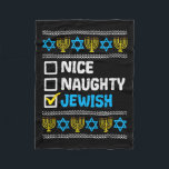 Manta Polar Lindo Naughty Judío Ugly Hanukkah Sweater Chanukah<br><div class="desc">Niza Fea Judía Fea Hanukkah Sweater Chanukah Jew Gift Corto Sleeve</div>