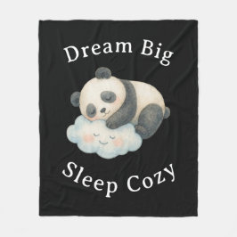 Manta Polar Lindo Panda Dormido en Nube Acuarela