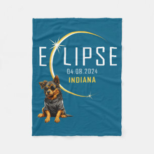 Manta Polar Lindo perro de eclipse solar total de Indiana