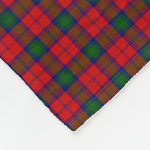 Manta Polar Lindsay tartan green platillo rojo