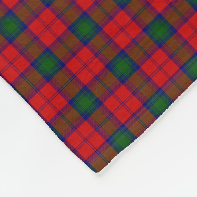 Manta Polar Lindsay tartan green platillo rojo (Esquina)