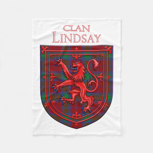 Manta Polar Lindsay Tartan Scottish Plaid Lion Rampant (Anverso)