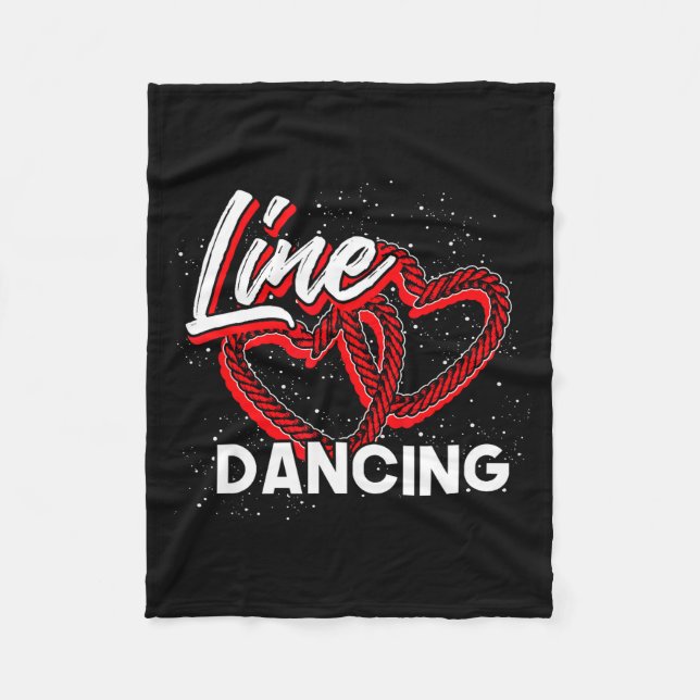 Manta Polar Line Dancing Lover Cowboy Valentines Day Gift Line (Anverso)