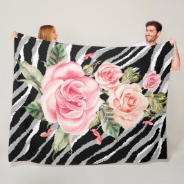 Manta Polar Línea de moda del Rosa del tigre de lujo