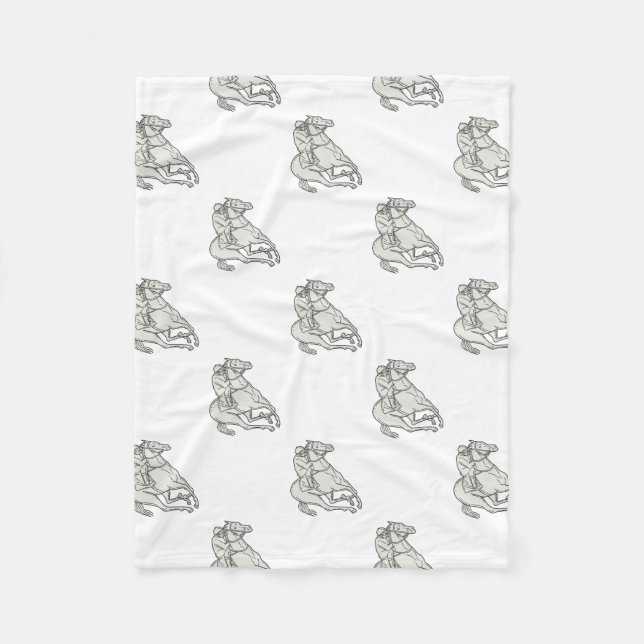 Manta Polar Línea del caballo excelente del montar a caballo (Anverso)