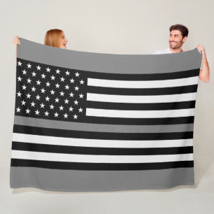 Manta Polar Línea gris fina bandera correccional del oficial