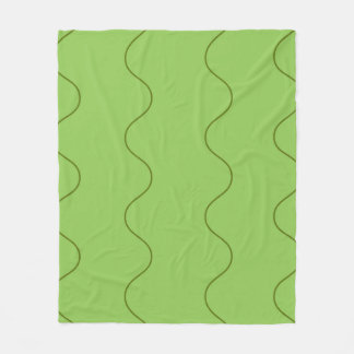 Manta Polar Línea ondulada verde groovy abstracta moderna mini