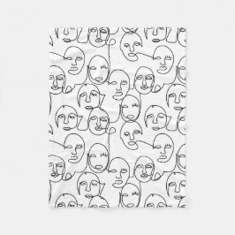 Manta Polar Líneas abstractas modernas se enfrentan a una líne