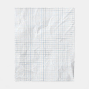 Manta Polar Líneas azules de papel blanco arruinado