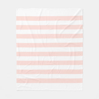 Manta Polar Líneas suaves de blanco y rosa pastel