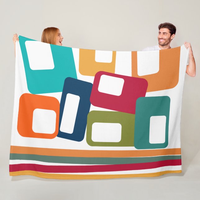 Manta Polar Líneas y Rectángulos (In situ)