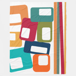 Manta Polar Líneas y Rectángulos