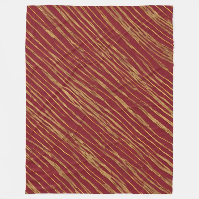 Manta Polar Linen Luxury Modern Burgundy Gold Collection (Anverso)