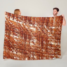 Manta Polar Linhas cruzadas e entalhe de quadrados enferrujado