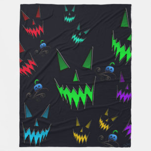 Manta Polar Linternas de Jack O' coloridas