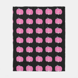 Manta Polar Linternas Jack-o-lanterns de Halloween rosa