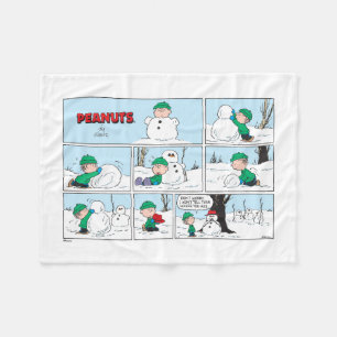 Manta Polar Linus Construye Un Hombre De Nieve