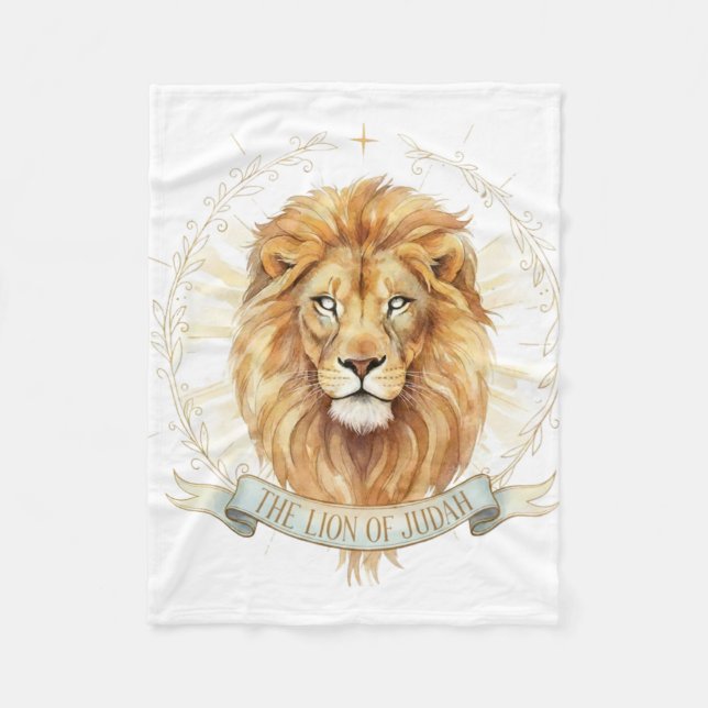 Manta Polar Lion of Judah Small Baby Blanket - 30x40 Plush  (Anverso)