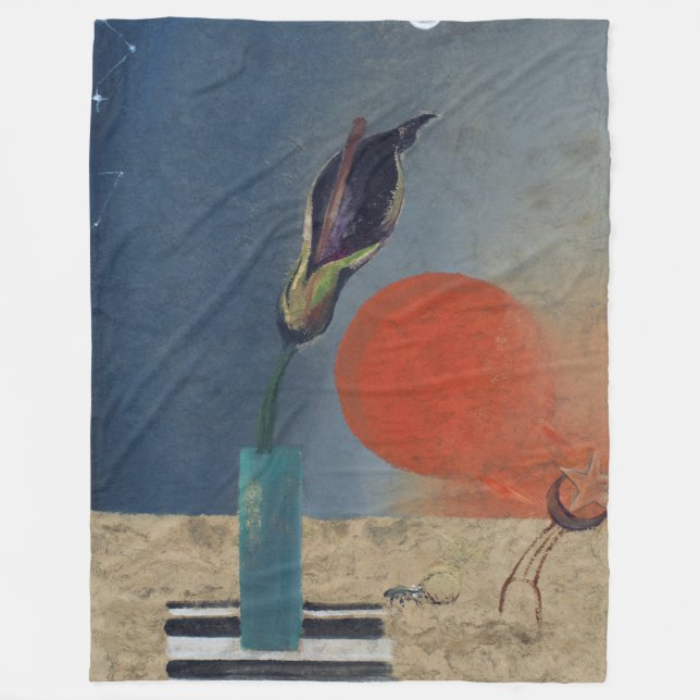 Manta Polar Lirio negro del Nilo de Morris Graves (Anverso)