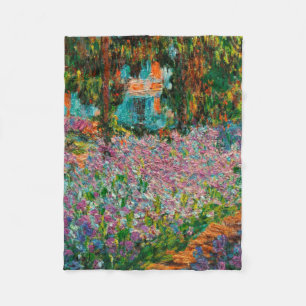 Manta Polar Lirios jardín Monet Giverny flores