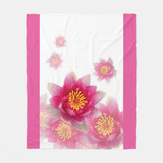 Manta Polar Lirios rosados