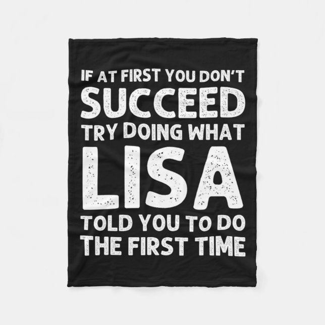 Manta Polar Lisa Name D Birthday Funny Christmas Jo  (Anverso)