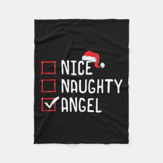 Manta Polar Lista de Navidades de Nice Naughty Angel